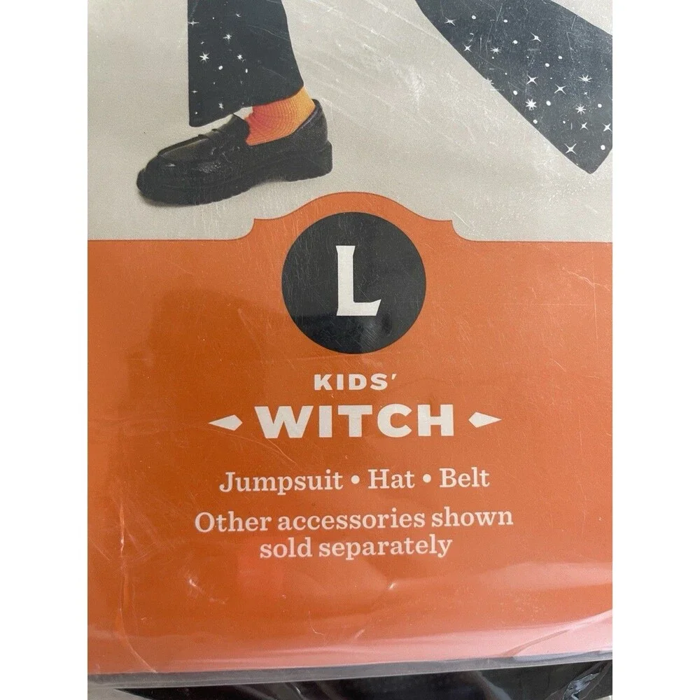 Hyde And Eek Kids Witch Halloween Costume Large  L 10-12 With Hat New In Package